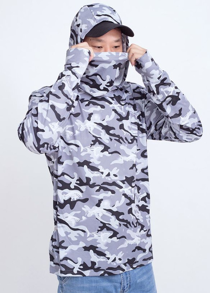 Характеристики Джерси для рыбалки с длинным рукавом и капюшоном, защита ...