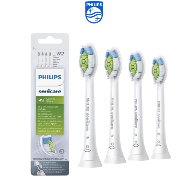 Philips sonicare насадки W2,для осветления зубной эмали,HX6064/10,белое ...