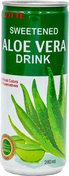 Напиток сокосодержащий Lotte Aloe Vera негазированный с мякостью алоэ ...