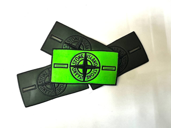 Патч термо Stone Island с пуговицами зелёный - купить с доставкой по ...