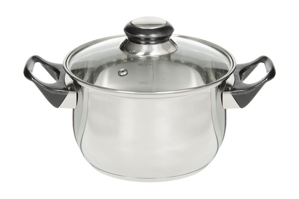 Кастрюля DANIKS 1.9 л, нержавеющая сталь, крышка стекло, dnn1, sd-a19 ...