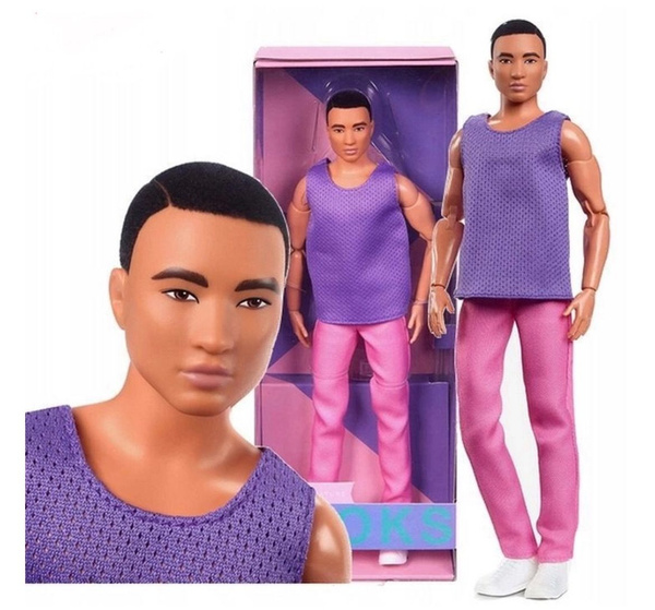 Кукла Barbie KEN Signature Looks Кен в фиолетово-розовом стиле HJW84 ...