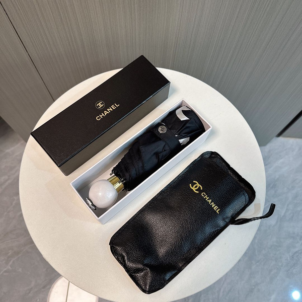 Зонт Chanel, 5 сложений, серый купить c доставкой на OZON по низкой ...