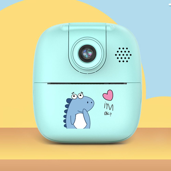 Цифровая детская камера для мгновенной печати с таймером, зеленый A19 ...