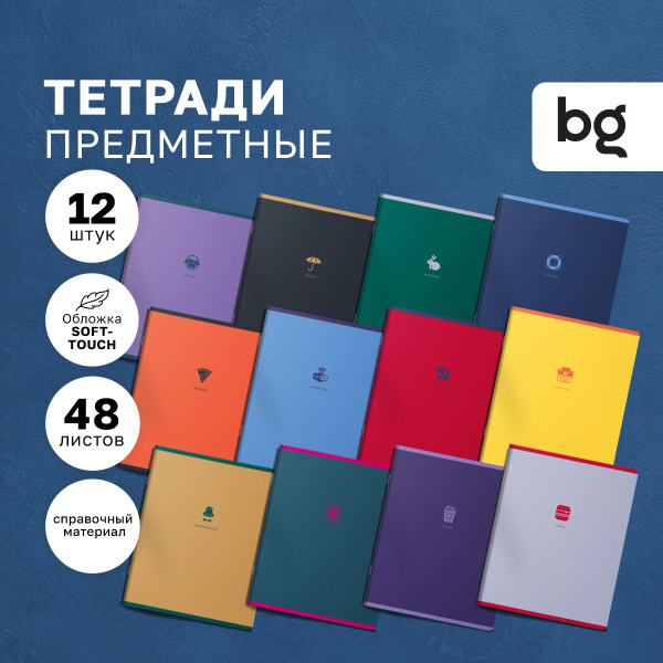 Тетради предметные 48 листов набор из 12 штук купить на OZON по низкой ...