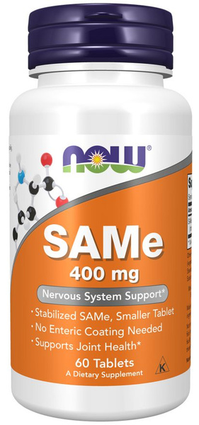 NOW SAMe 400mg, S-Аденозилметионин, 60 таблеток, Аминокислота, для ...