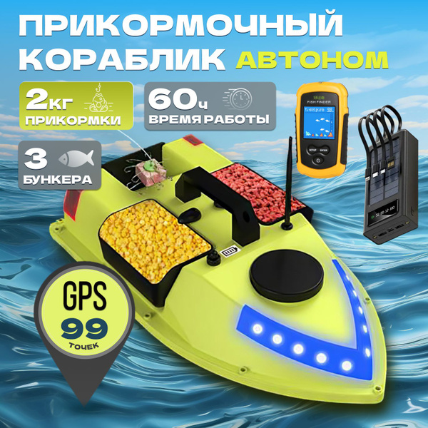 Кораблик для рыбалки, прикормочный кораблик с gps и эхолотом - купить с ...