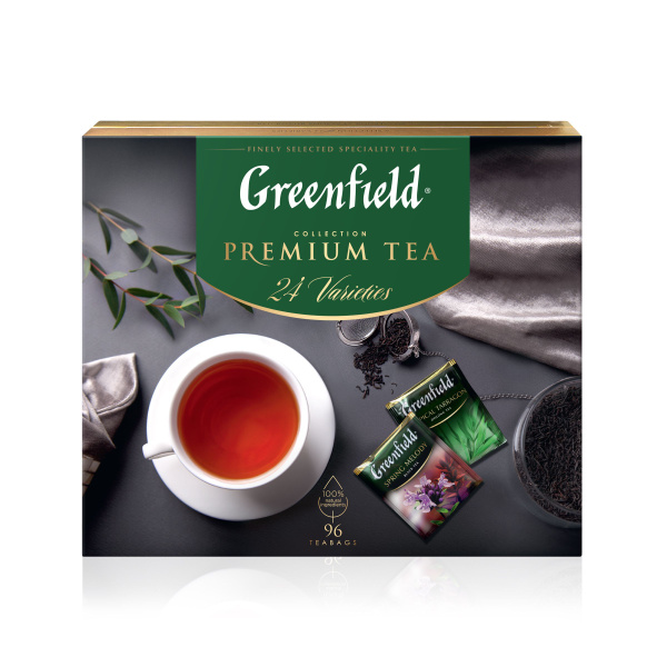 Набор чая в пакетиках Greenfield Premium Tea Collecton, 24 вида, 96 шт ...
