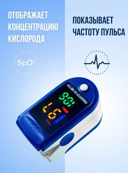 Медицинский измеритель кислорода в крови на палец пульсоксиметр ...