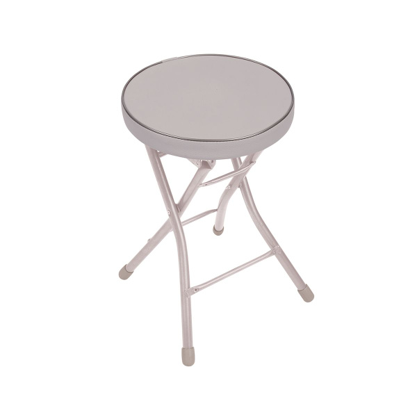 Табурет складной Ника, Nika, мягкое круглое сиденье, d 32 см, серый ...