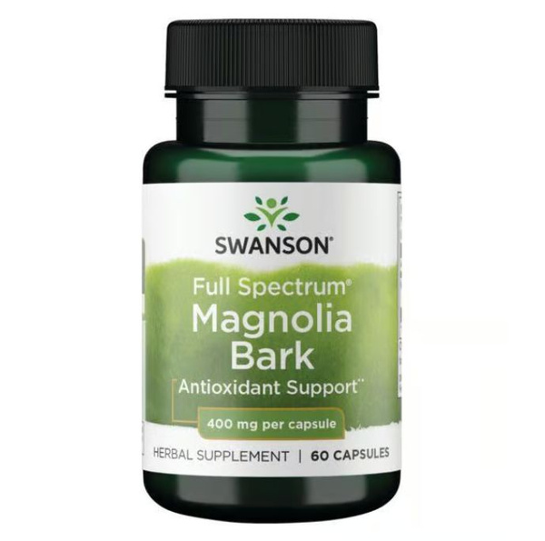 Swanson, Full Spectrum Magnolia Bark 400 мг, Кора магнолии, 60 капсул ...