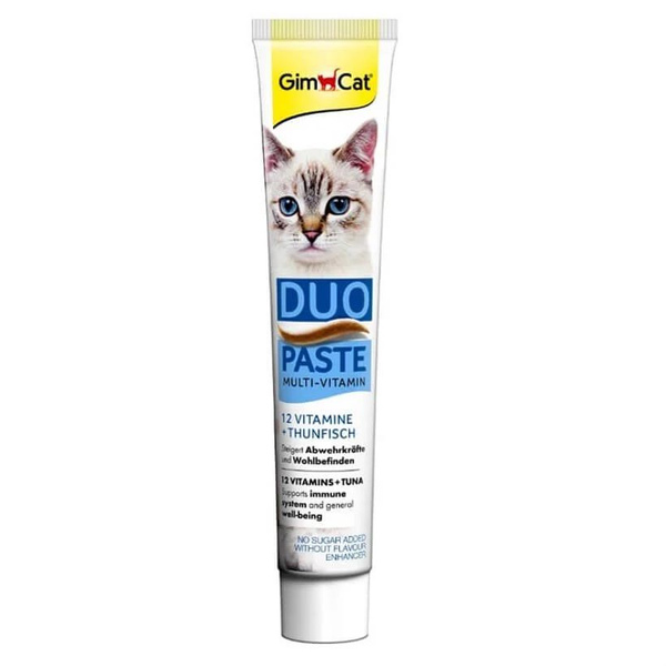 Паста GimCat Duo Паста для кошек с тунцом и 12 витаминами 50 г - купить ...