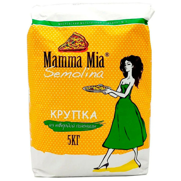 Мука из твердых сортов пшеницы Мама Мия Семолина (крупка), 5 кг купить ...