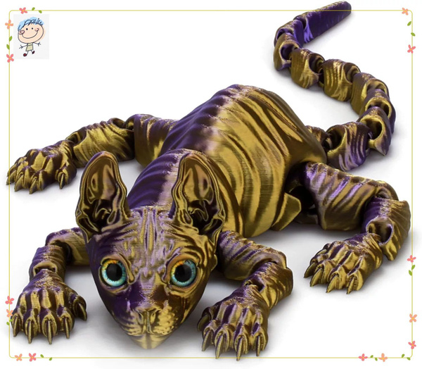 Игрушка антистресс кот сфинкс подвижный, фигурка декоративная - купить ...