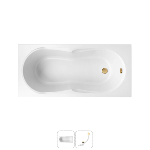 Акриловая ванна 150x70 Lavinia Boho Easter Pro 202010874 в наборе 2 в 1 ...