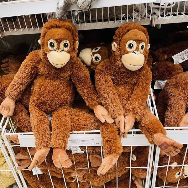 Мягкая игрушка Обезьяна IKEA (ИКЕА) 66 см коричневая купить на OZON по ...