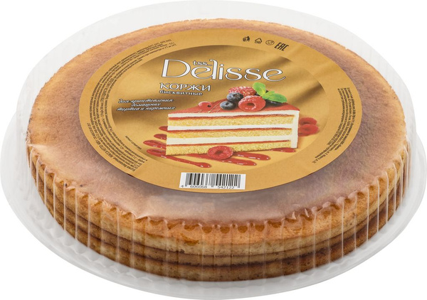 Коржи бисквитные DELISSE светлые, 400г купить на OZON по низкой цене ...