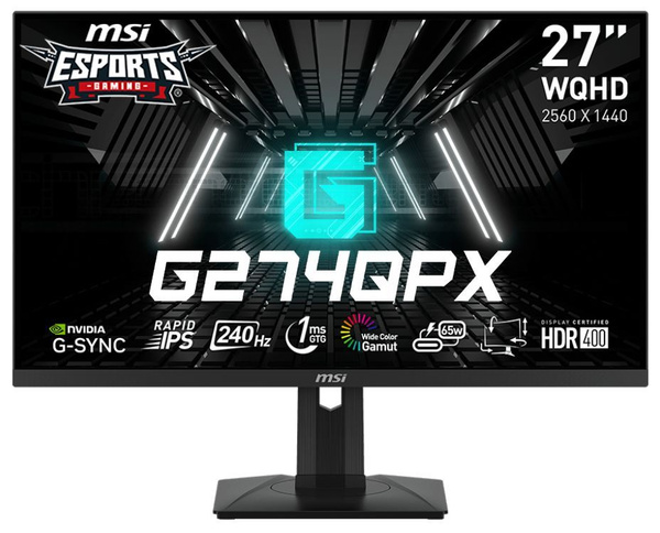 Монитор MSI G274QPX/2K/240Hz/HDR400/1ms GTG/Fast IPS/TYPE-C 65W 27 ...
