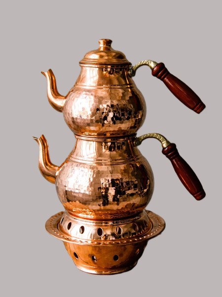 Турецкий двойной чайник с одной крышкой 1.5 л + подставка купить на ...