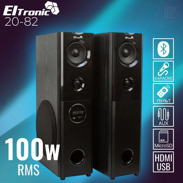 Акустическая колонка ELTRONIC 20-82 HOME SOUND, 100 Вт, комплект 2 ...