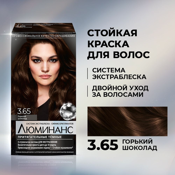 Люминанс Стойкая профессиональная краска для волос, 3.65 Горький ...