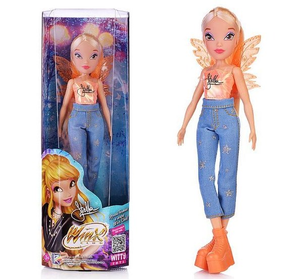 Winx Club Кукла Стелла с крылышками в джинсах 24 см IW01332203-S купить ...
