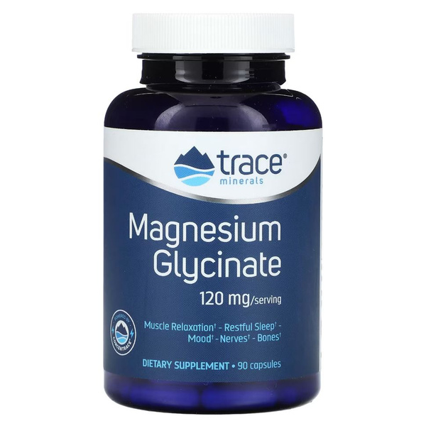 Trace Minerals Magnesium Glycinate (BisGlycinate) 120mg, 90 капс ...