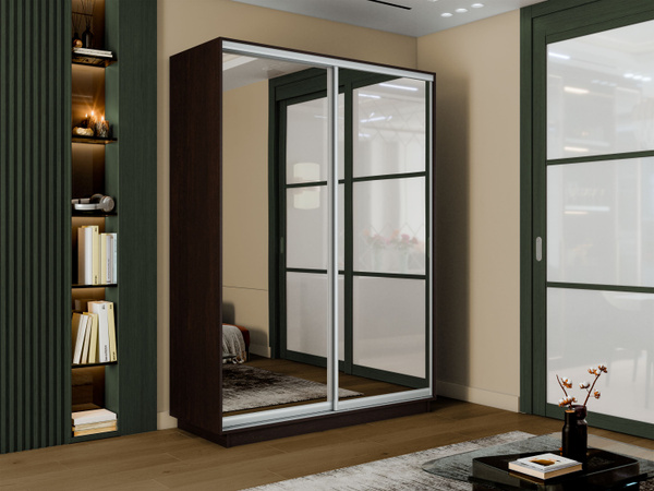 Шкаф-купе Шкаф купе Бильбао зеркальный, 120x60x220 см купить c ...