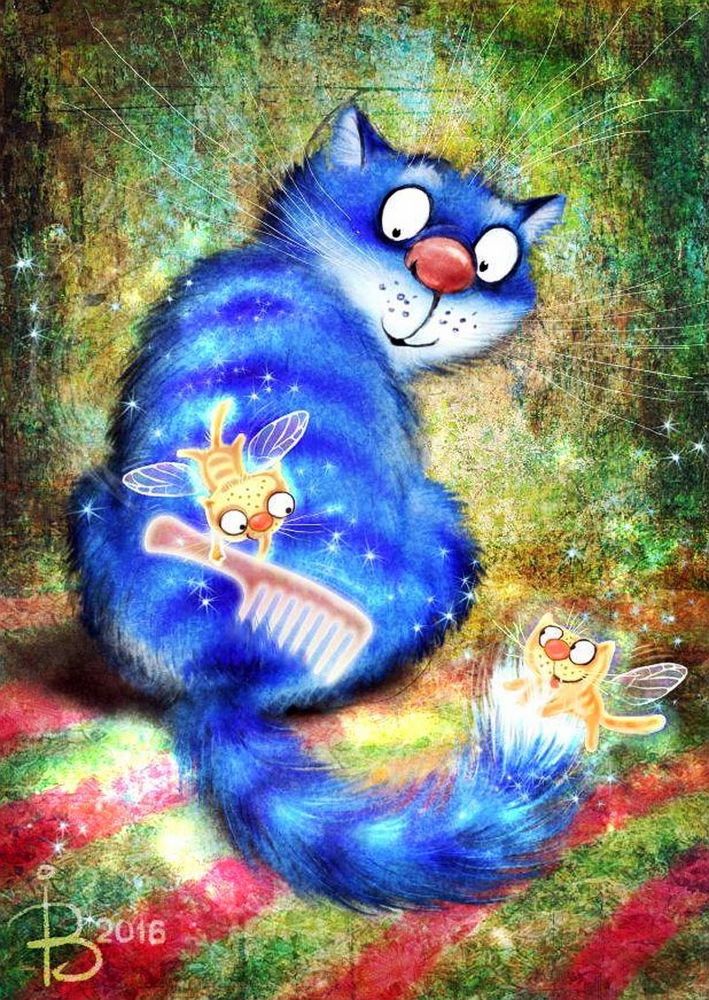 Синий котик