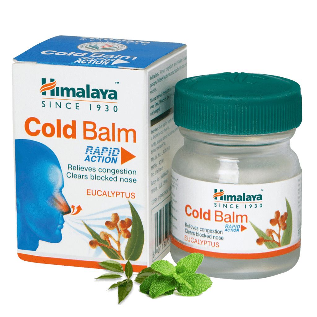 Индийский бальзам Himalaya Cold Balm от простуды быстрого действия 10 г.