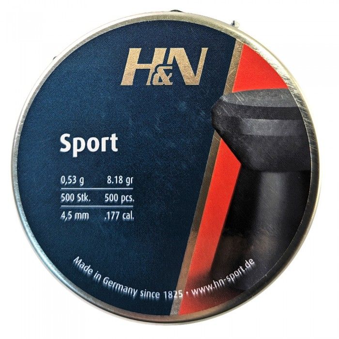 Пули для пневматики H&N Sport 4,5 мм 0,53 г (500 шт)