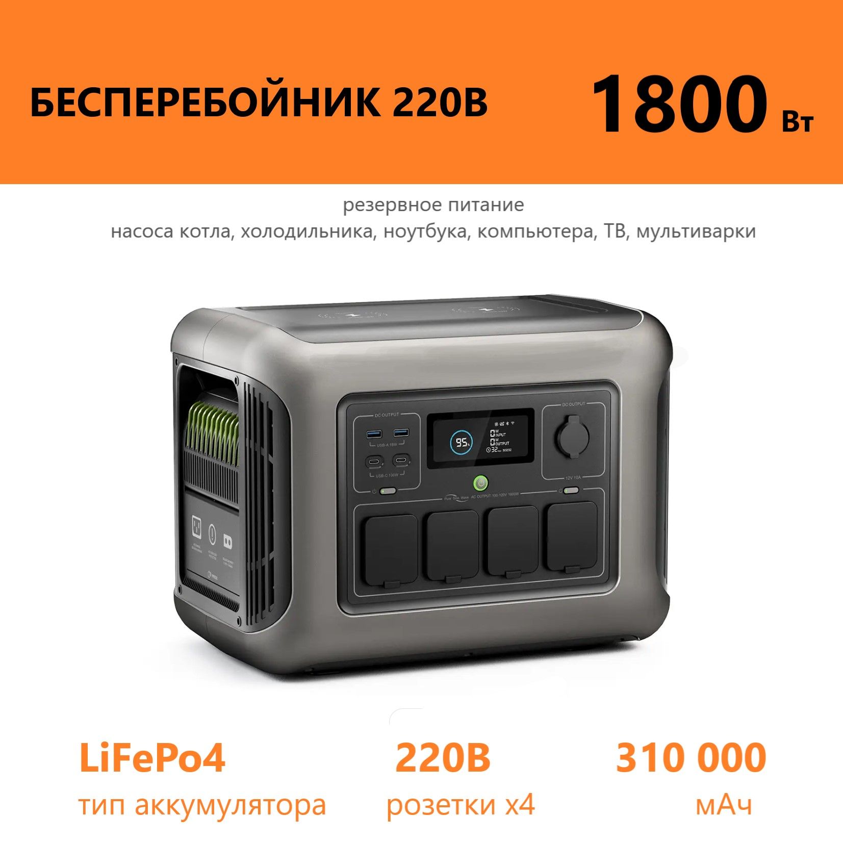 ИБП Резервный (Back UPS) R1500, 1800 В·А купить по выгодной цене в  интернет-магазине OZON (1421088449)