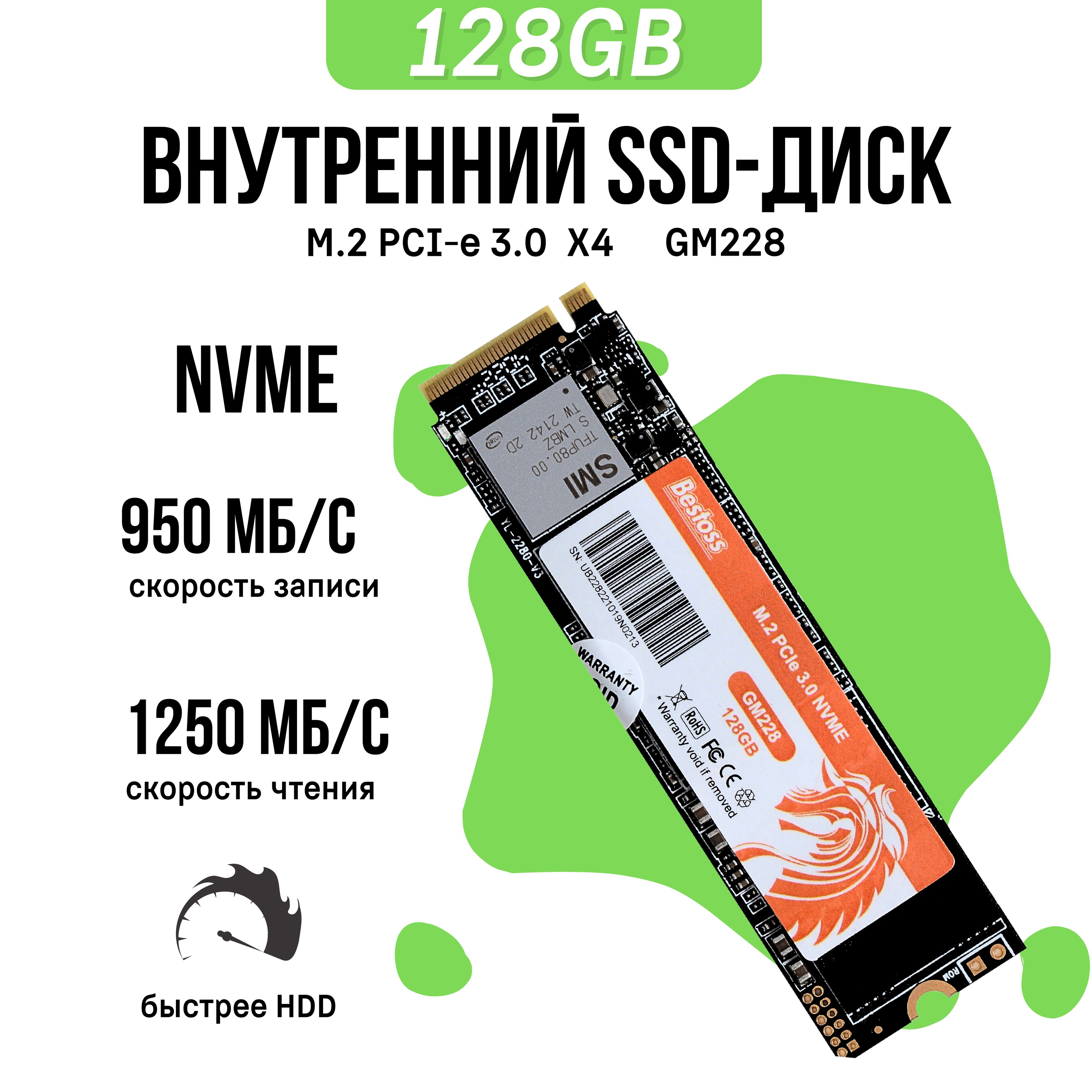 Bestoss128ГБВнутреннийSSD-диск128GB(GM228NVMe3.0_128GB)