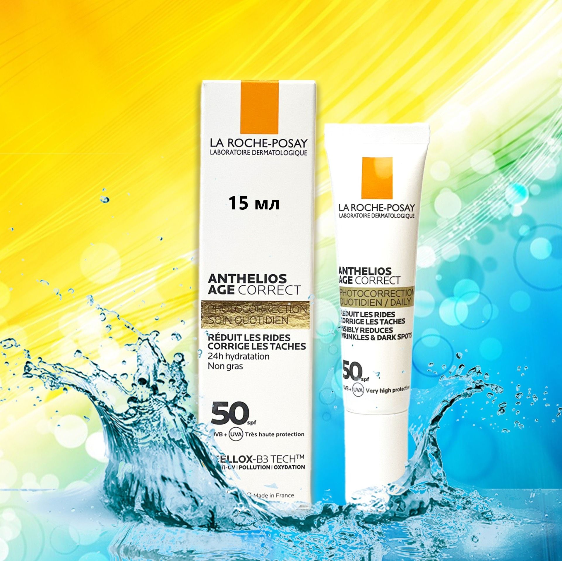 La Roche-Posay Anthelios солнцезащитный крем для лица антивозрастной 15 мл  SPF 50+ - купить с доставкой по выгодным ценам в интернет-магазине OZON  (1435159450)