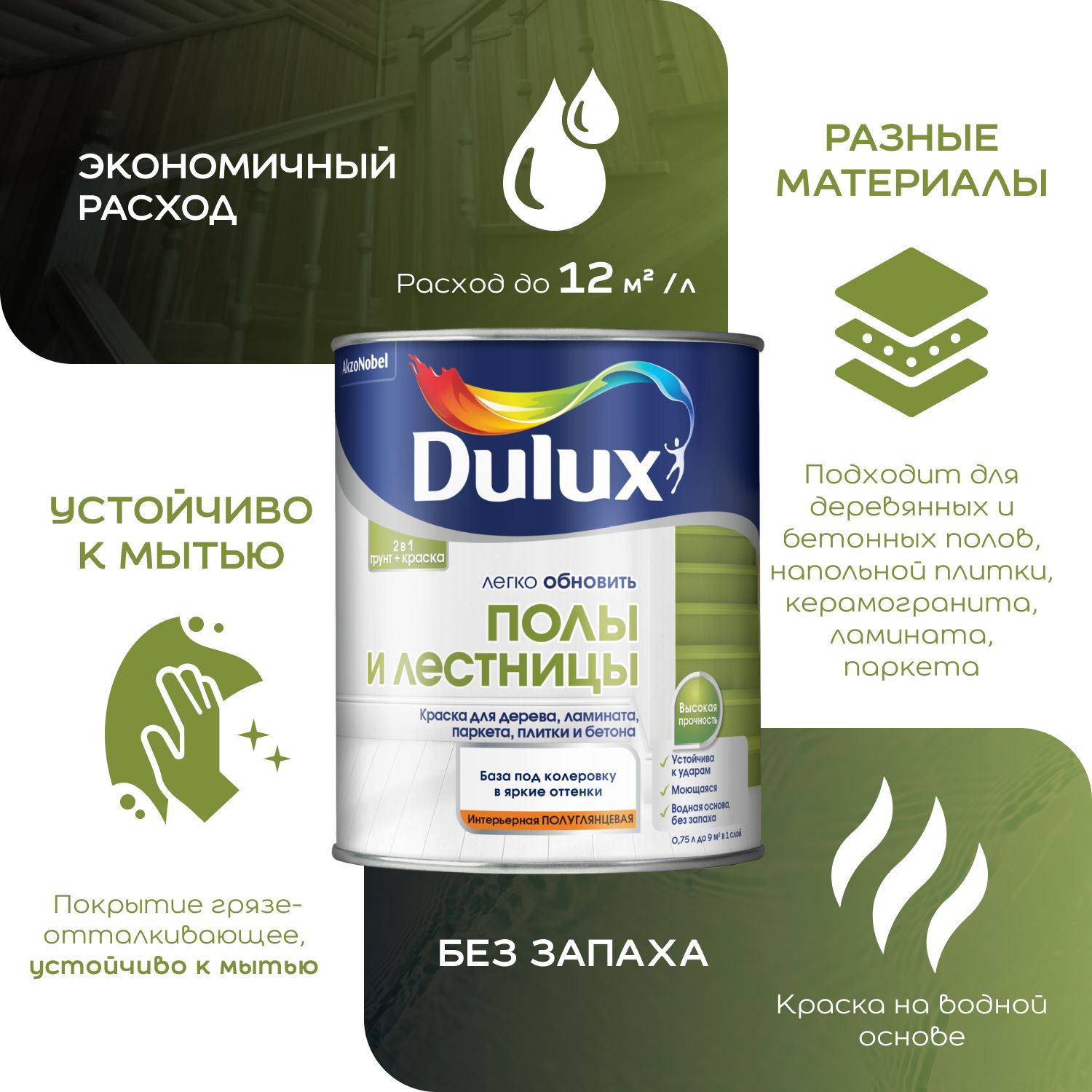 Краска Dulux Ослепительно Белая Купить