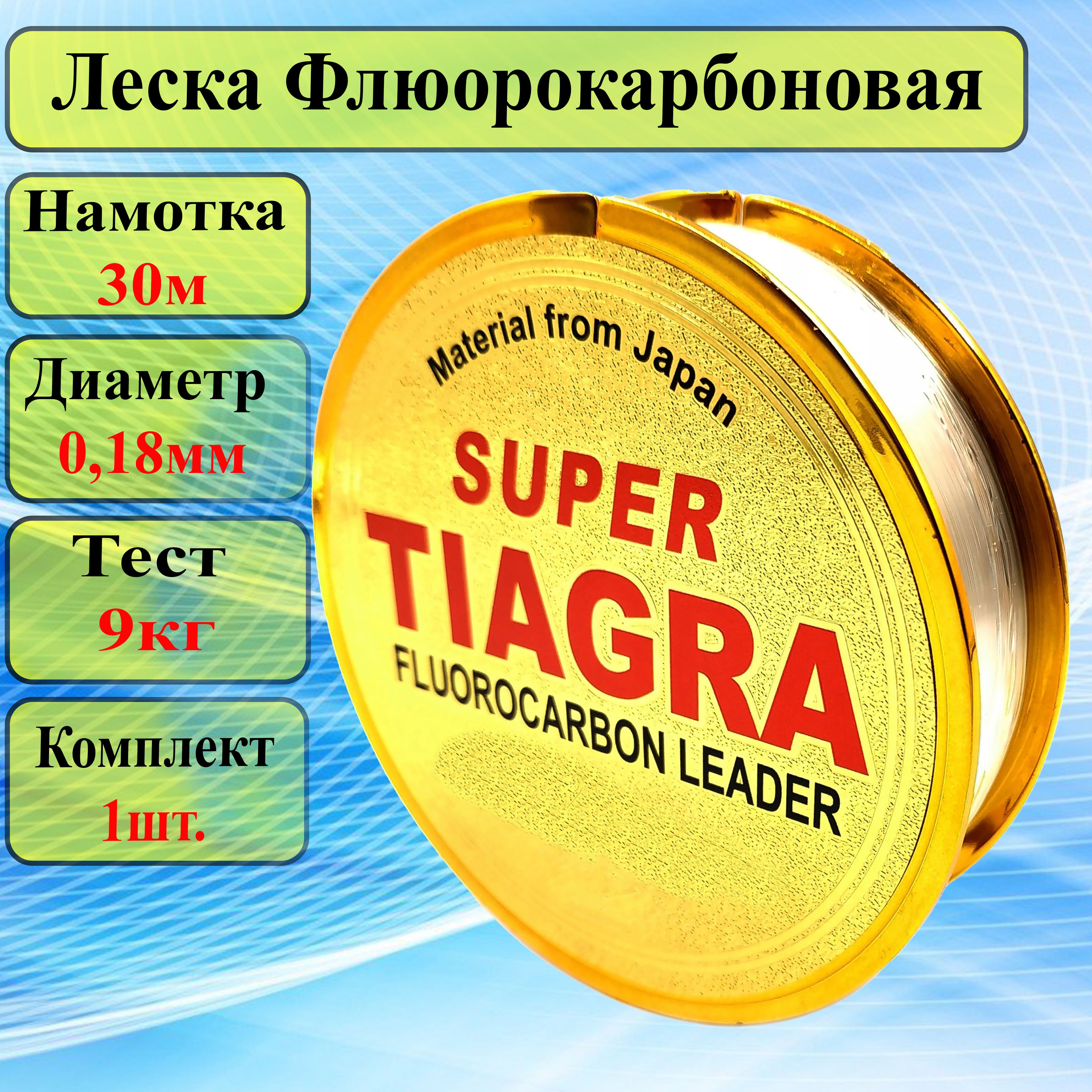 ЛескаФлюорокарбоноваяSUPERTIAGRAдляЛЕТНЕЙиЗИМНЕЙрыбалки0.18мм30м