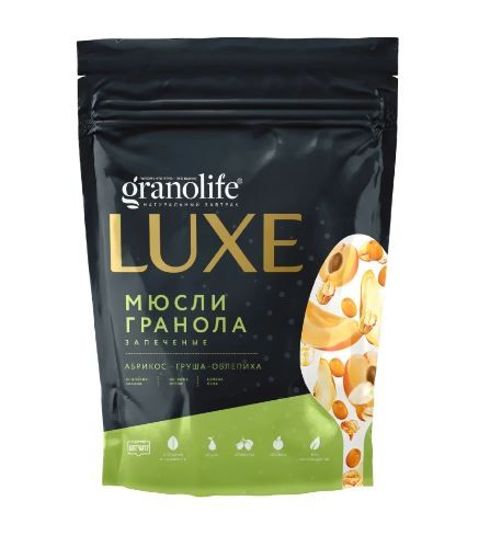 Гранола Granolife Luxe Абрикос-Груша-Облепиха-Орехи-Семена Льна, 300г