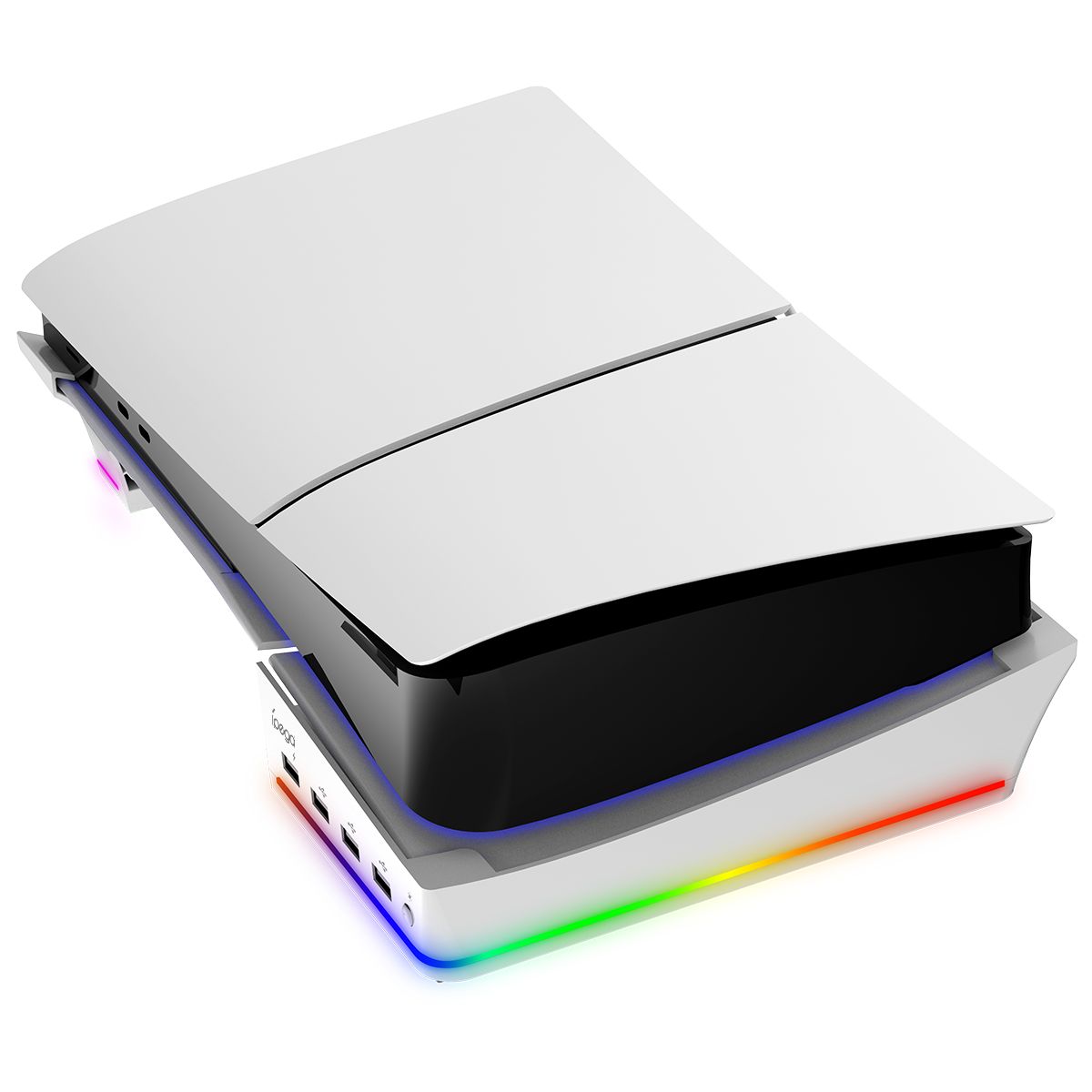 Горизонтальная подставка для PS5 PRO / PS5 Slim с RGB подсветкой и 4 usb портами PG-P5S021