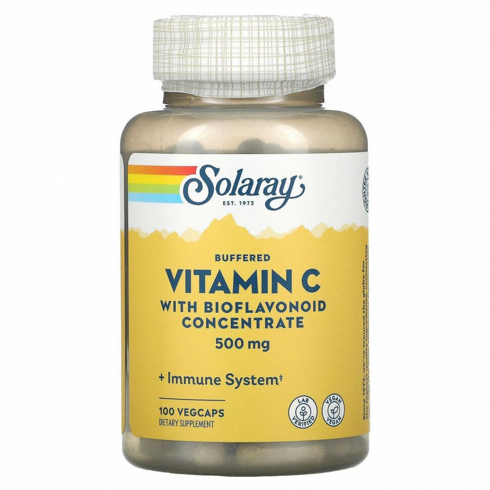 BufferedVitaminCwithBioflavonoidconcentrate(ВитаминС)500мг100капсул(Solaray)(1)