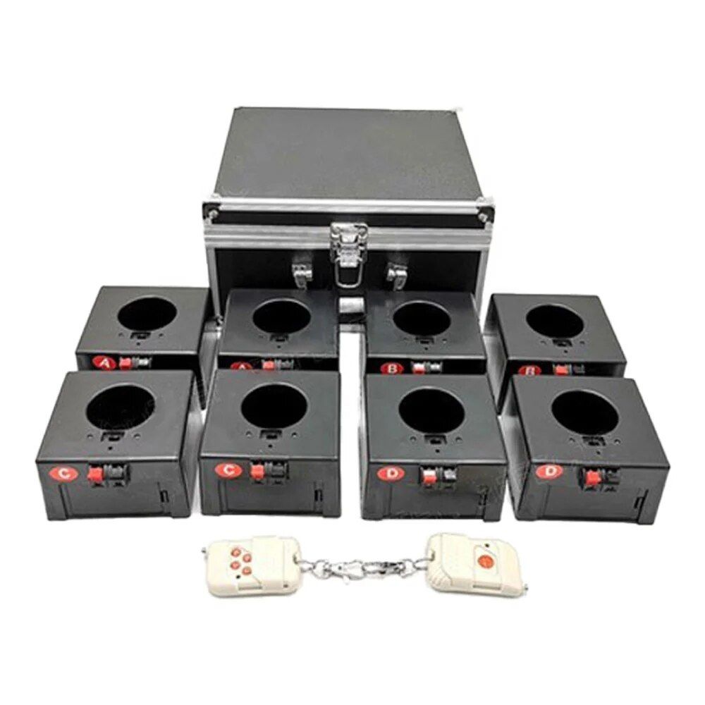 Восемь подсказок пиротехническая холодная машина D08 перезаряжаемая восьмиканальная система дистанционного управления для внутреннего фонтана