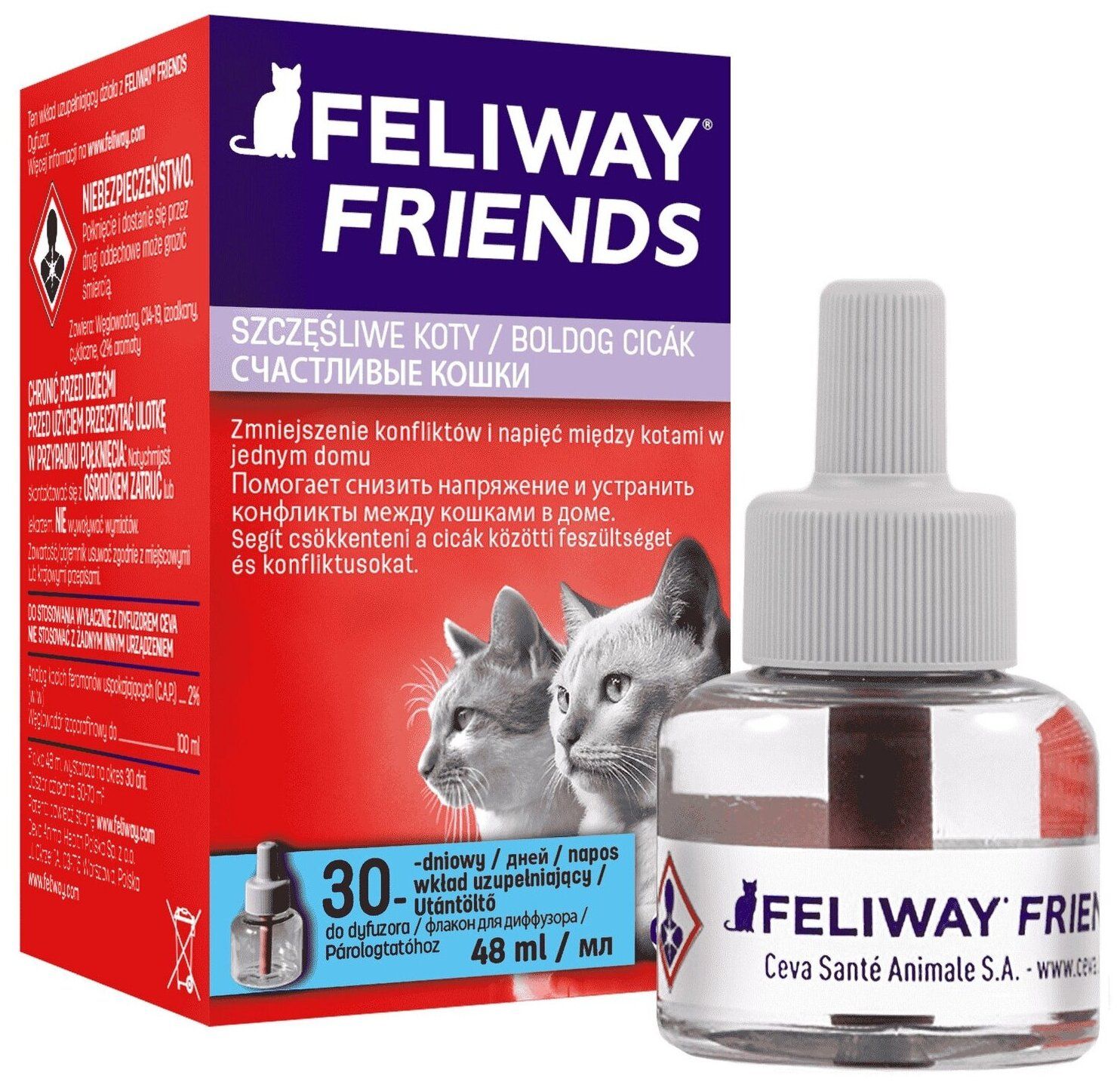 Феромоны для кошек,Feliway Friends флакон 48 мл