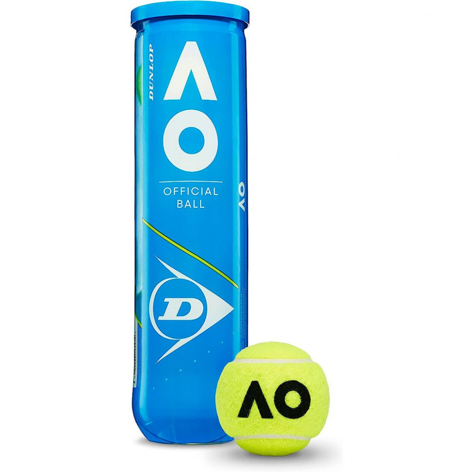 Мячи теннисные DUNLOP Australian Open 601355, 4 шт.