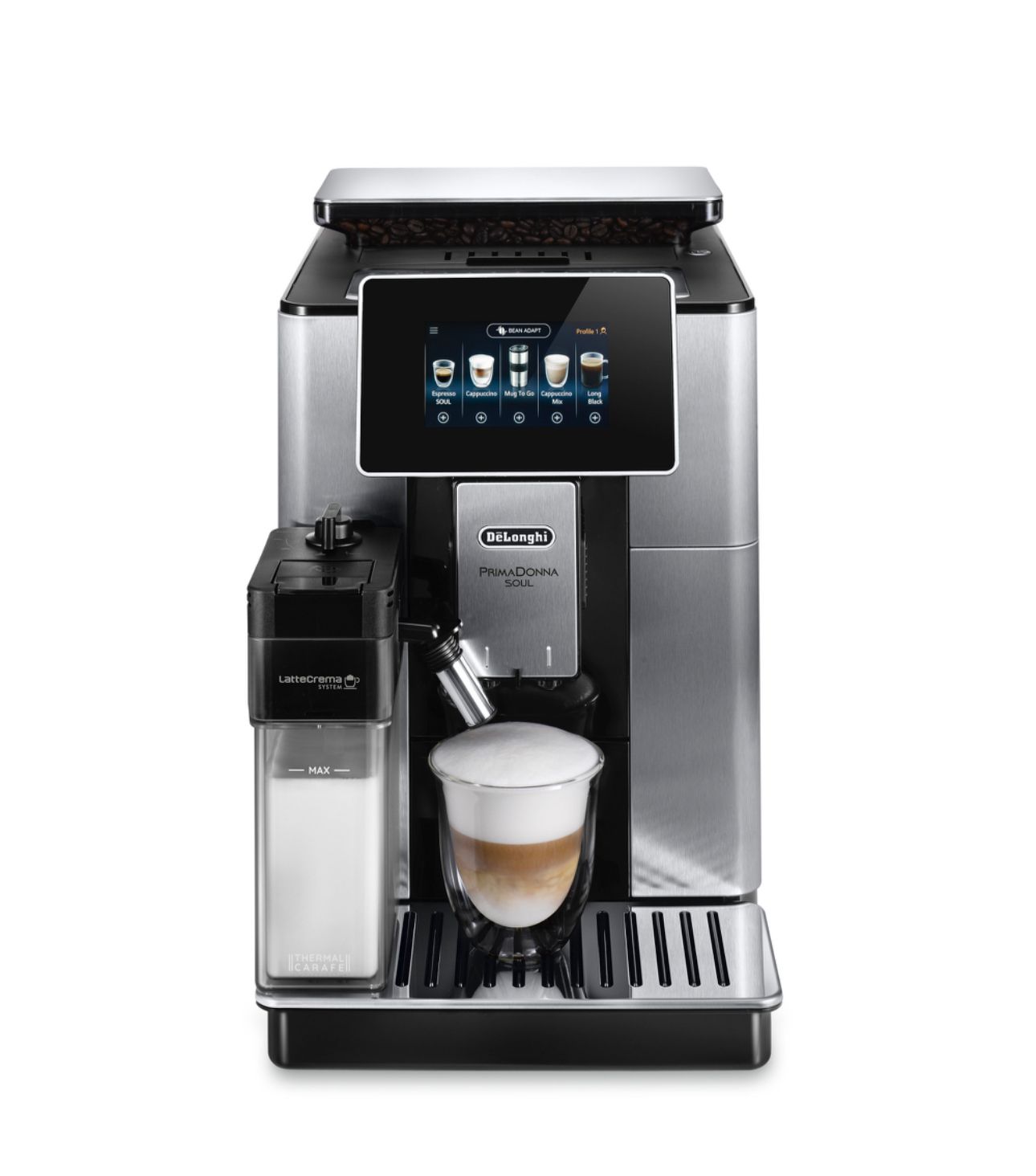 DeLonghi Автоматическая кофемашина ECAM610.74.MB, серый металлик, черный