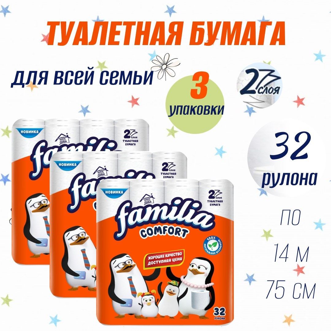 FamiliaТуалетнаябумага96шт