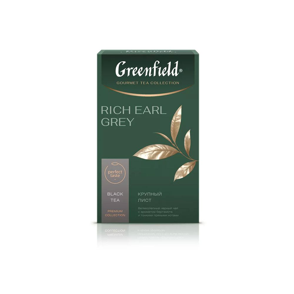 ЧайчерныйлистовойGreenfieldRichEarlGrey(РичЭрлГрей),100г