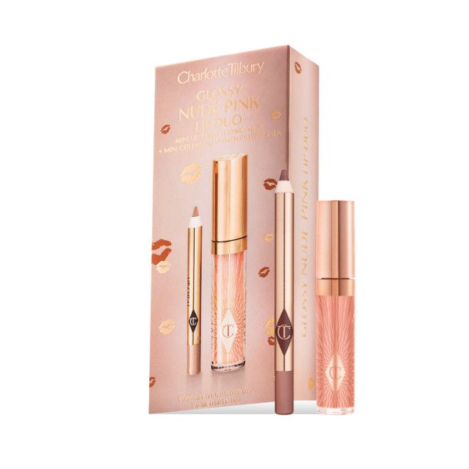 Charlotte Tilbury набор для макияжа губ Glossy Lip Duo оттенок Nude Pink