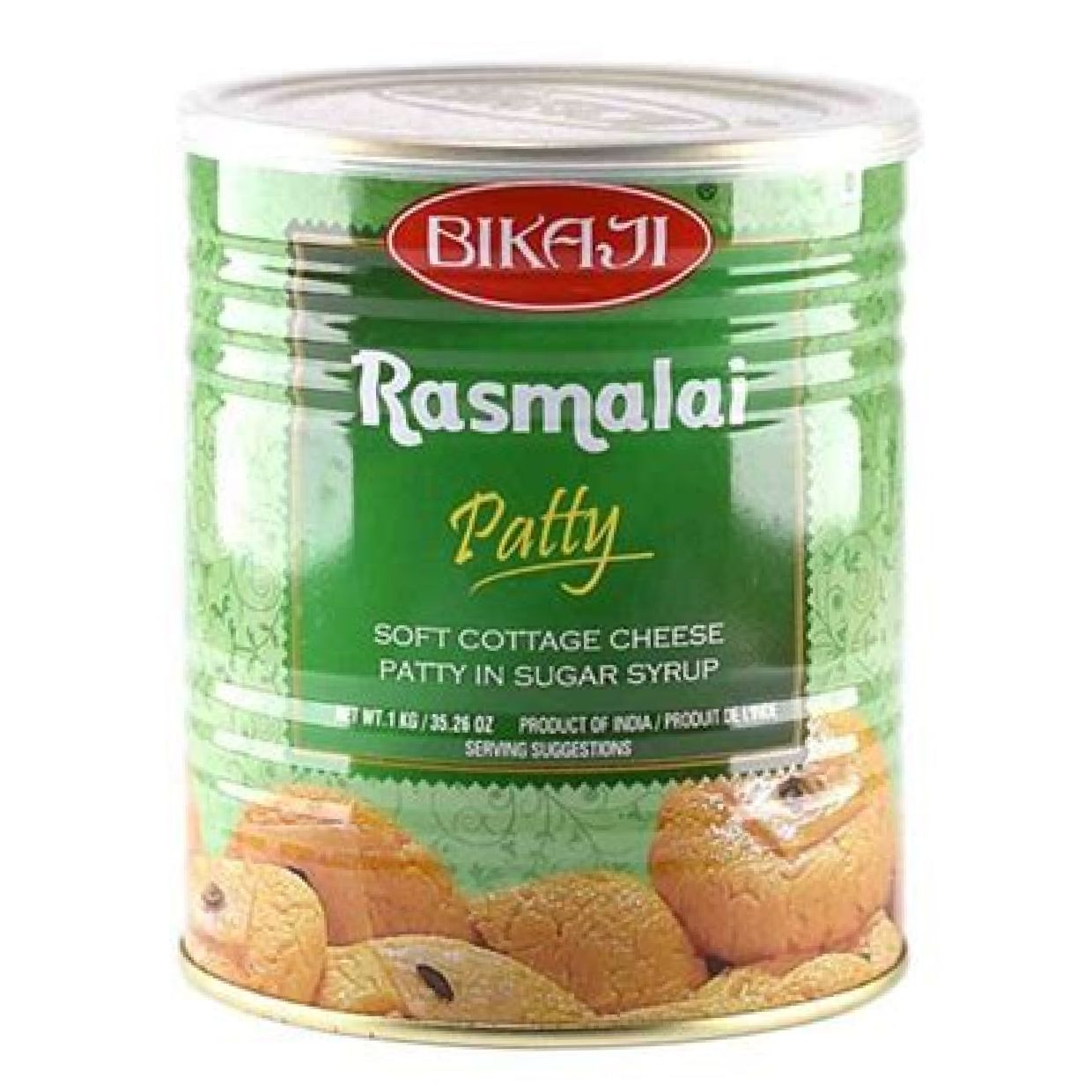 Клецки из творога мягкие Bikaji индийская сладость Расмалай Пати, Rasmalai Patty, 1250 г