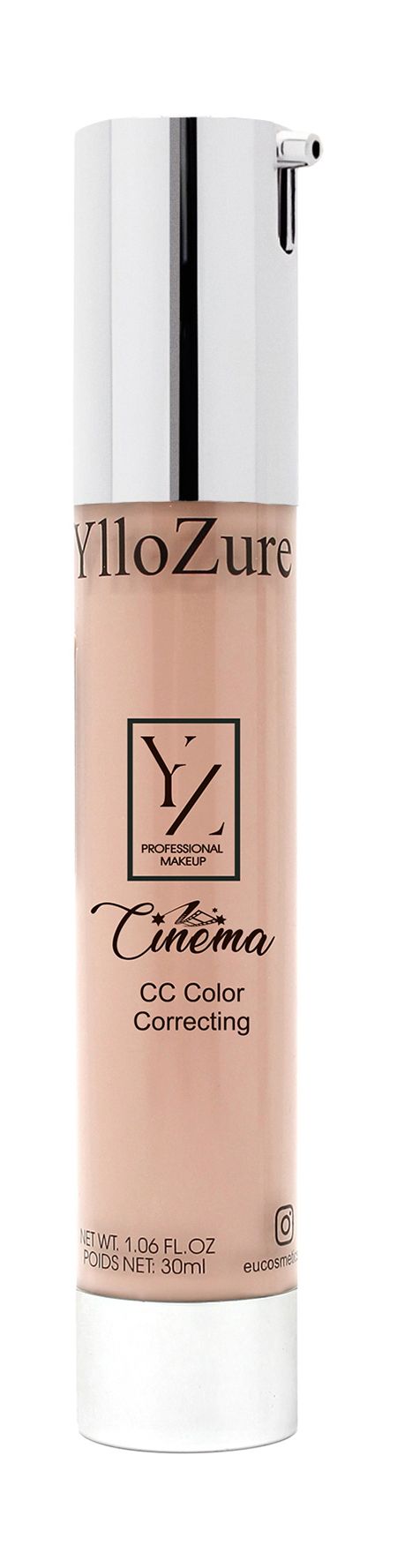 Yllozure Тональная основа СС для лица CC Color Correcting Cream foundation, 30 мл, 22 розово-бежевый