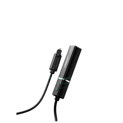 ПередатчикBluetoothUGREENCM150(50213)Bluetooth5.0TransmitterAudioAdapterWithFiberOpticPlugчерный