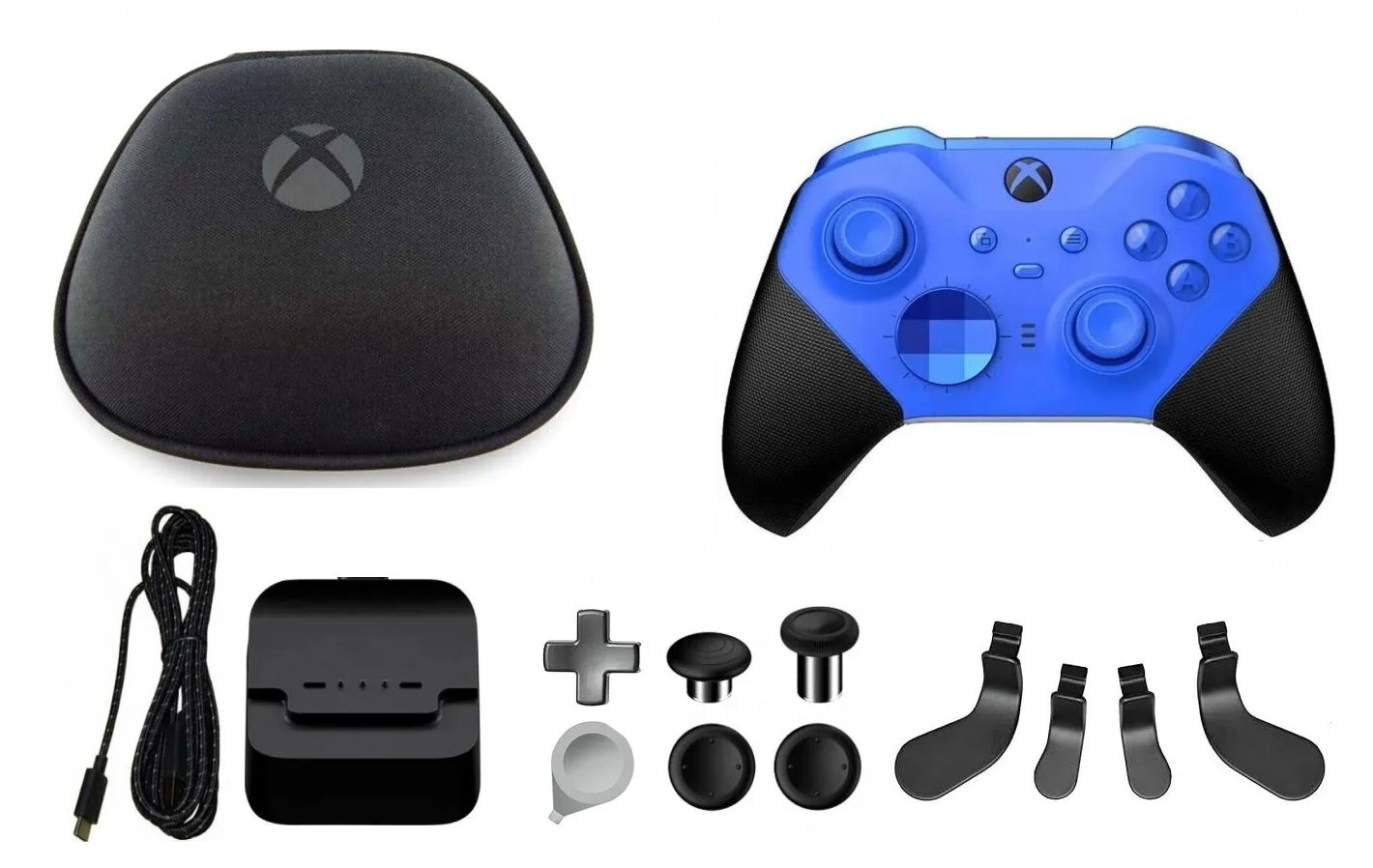 Геймпад Microsoft Xbox Wireless Controller Elite Series 2 Blue Синий в кейсе + полный комплект